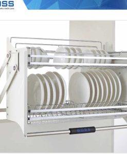 BD004- GIÁ BÁT ĐĨA NÂNG HẠ BOSS DẠNG NAN INOX 304 KÍCH THƯỚC 800MM.