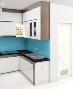 TBV081-Tủ bếp Ninh Bình mẫu tủ bếp cho không gian nhỏ hẹp.