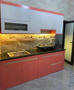 TBV087-TỦ BẾP MÀU HỒNG nhựa cao cấp Vincoplast.