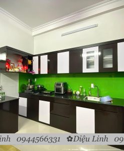 TBV090-Tủ bếp Ninh Bình mẫu tủ bếp chữ i nhựa cao cấp Vincoplast.