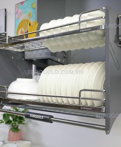 Giá bát nâng hạ Eurogold inox 304 nan dẹt EVI170-EVI190.