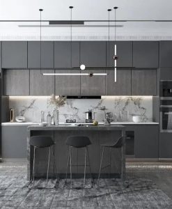 TBA153-Tủ bếp kịch trần mẫu tủ bếp thịnh hành 2024.