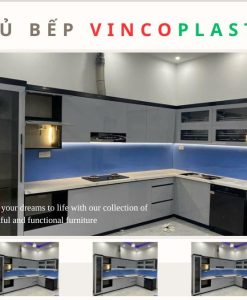 TBV115-Tủ bếp nhựa cao cấp với tông màu trung tính VC19 mang lại vẻ đẹp thanh lịch hiện đại cho căn bếp gia đình bạn.