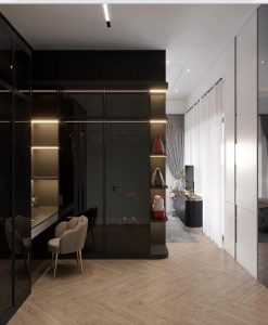 TAK007_Tủ quần áo gỗ công nghiệp cánh kính giá tốt tại Ninh Bình.